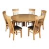 Empire Round Butterfly Extending Dining Set With 6 Chairs