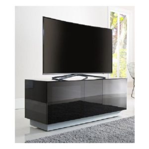 Formby Small TV Stand In Black With Glass Door