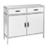 Rivota Mirrored Glass Sideboard With 2 Door 2 Drawer In Silver