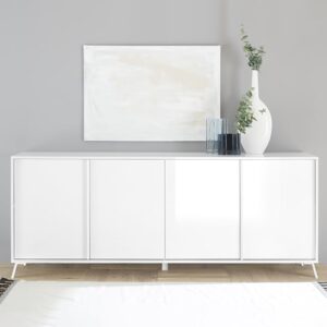 Cappy High Gloss Sideboard With 4 Doors In White