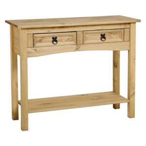 Carlen Wooden Console Table With 2 Drawers In Light Pine