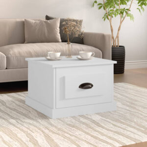 Vance Wooden Coffee Table With 1 Drawer In White