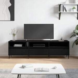 Bonn Wooden TV Stand With 3 Drawers In Black