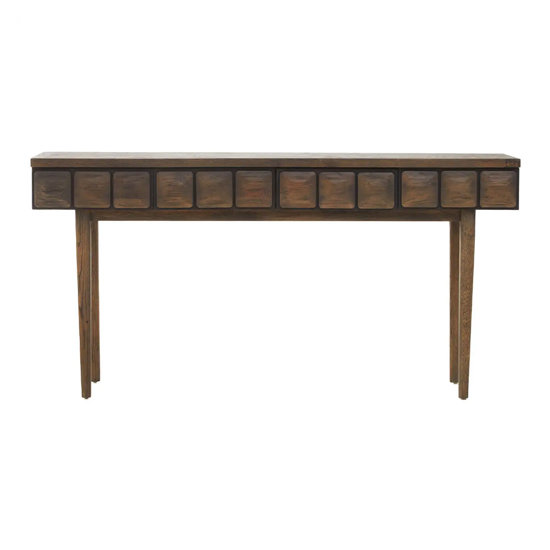 Layton Solid Wood Console Table With 4 Drawers In Light Oak