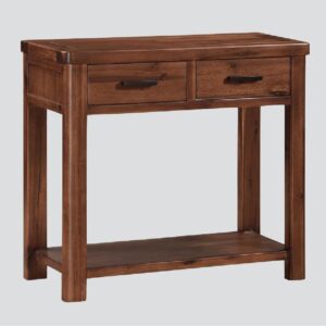 Areli Wooden Console Table With 2 Drawers In Dark Brown