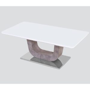 Ceibo Glass Coffee Table In White And Natural Clay