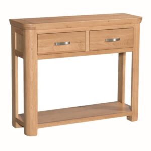 Empire Wooden Console Table With 2 Drawers In Oak