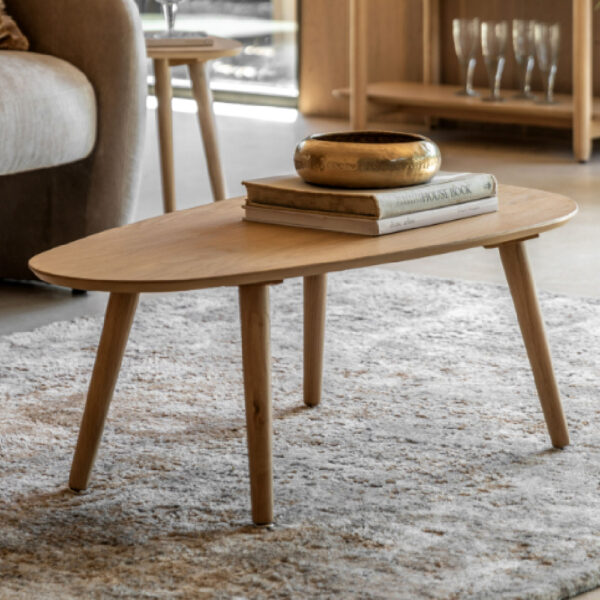 Hervey Wooden Coffee Table In Natural