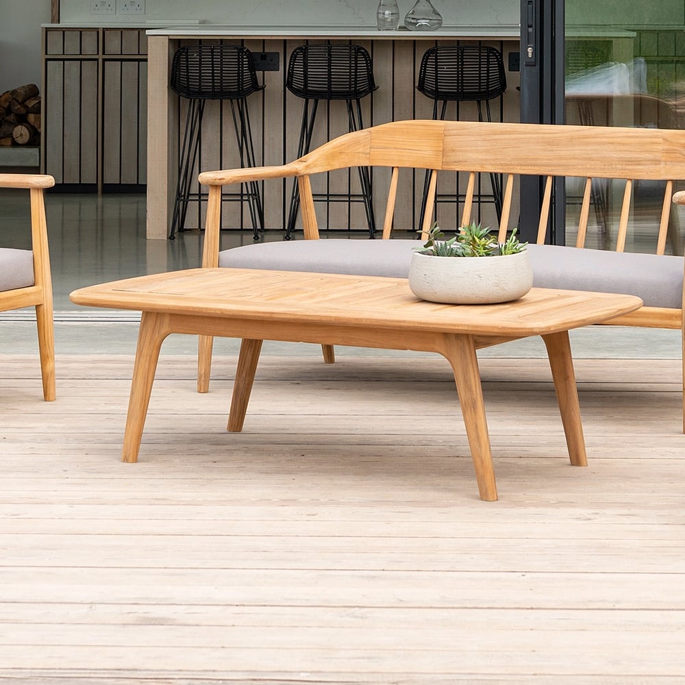 Duluth Wooden Garden Coffee Table In Natural