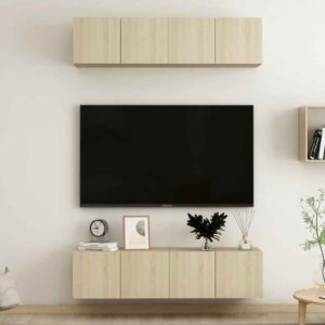 Beaufort 60cm Wooden Entertainment Unit In Sonoma Oak