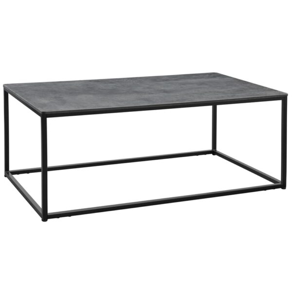 Extro Wooden Rectangular Coffee Table In Metallic Anthracite