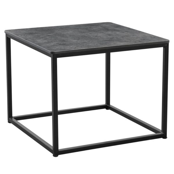 Extro Wooden Square Coffee Table In Metallic Anthracite