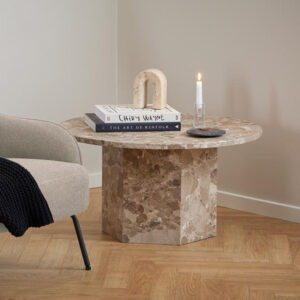 Niceville Marble Coffee Table – Latte Brown